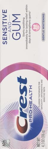 Close-up of Crest Pro-Health Gum & Sensitivity label