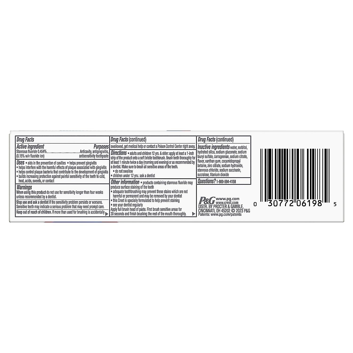 Crest Pro-Health Gum and Sensitivity packaging
