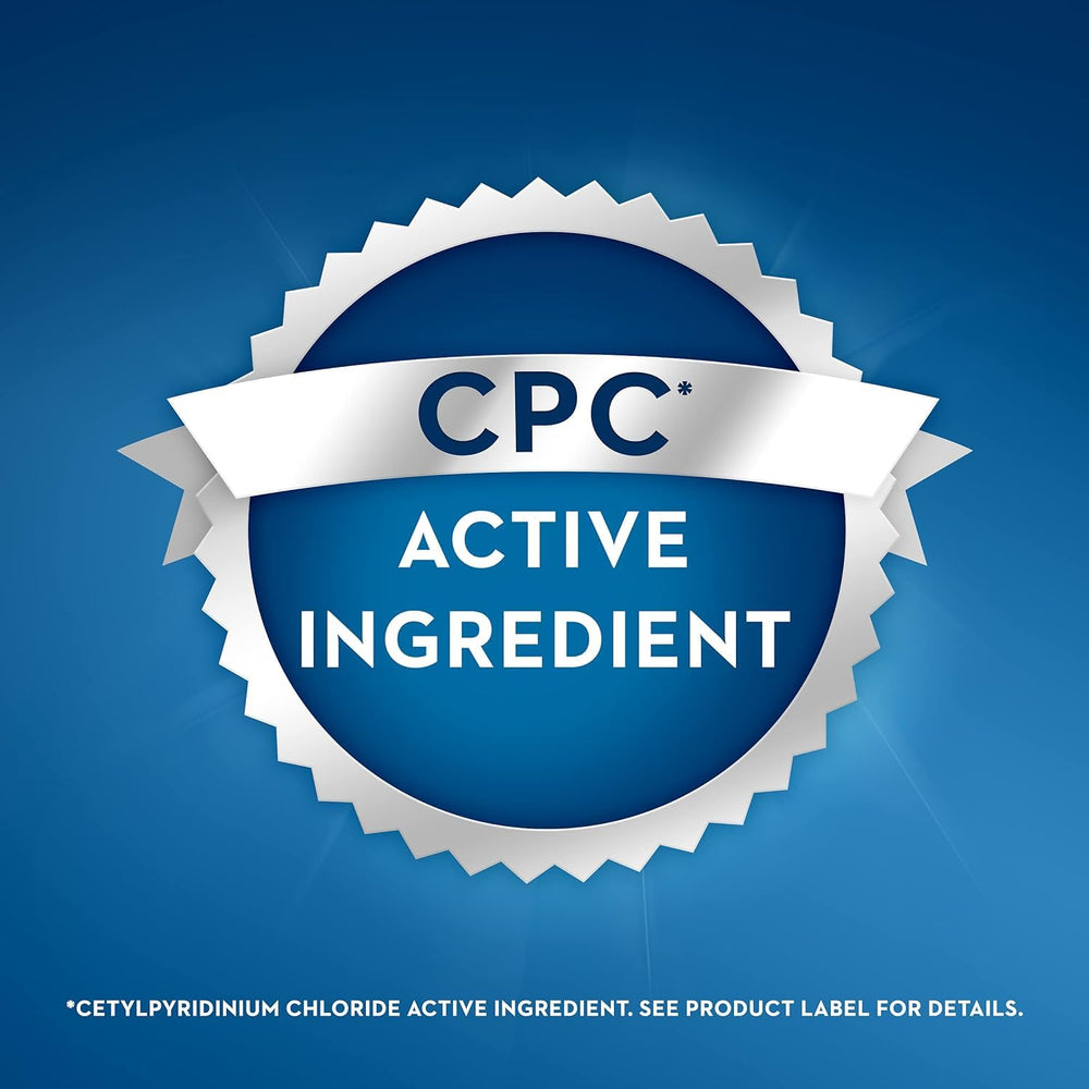 Back view of Crest Pro-Health Mouthwash bottle showing label details