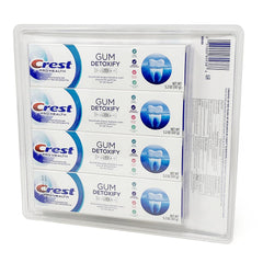 Close-up of Crest Pro Health Ultra Gum Detoxify toothpaste tube