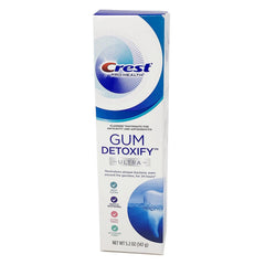 Crest Pro Health Ultra Gum Detoxify toothpaste tubes on display