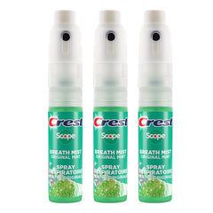 Three mint breath spray bottles in the 3-pack