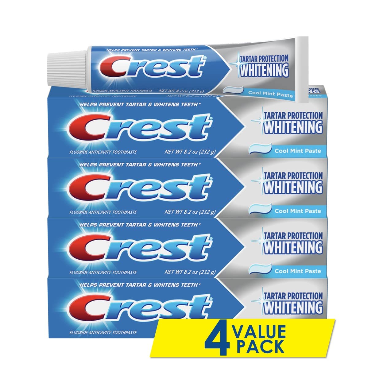 Crest Tartar Protection Whitening toothpaste tube with packaging
