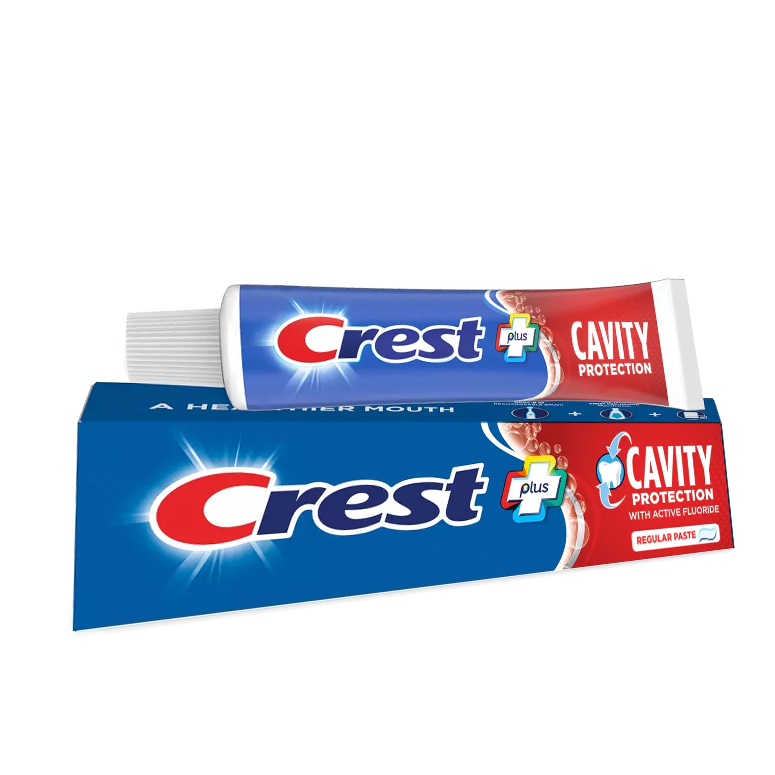 Back view of Crest packaging highlighting benefits