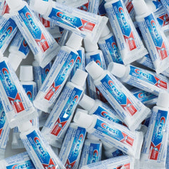 Bulk Crest toothpaste 0.85 oz tubes for hotel amenities