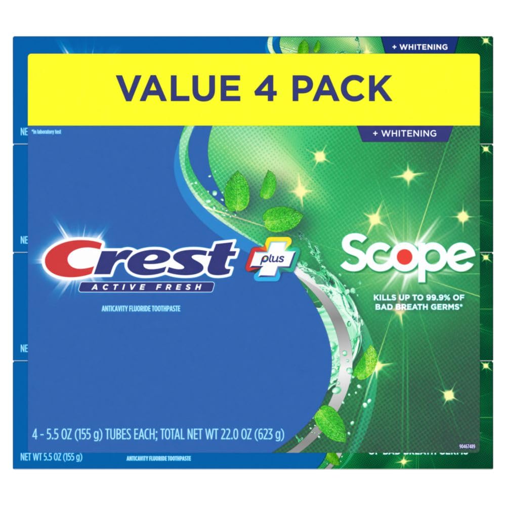 5.5oz Crest toothpaste tube standing upright