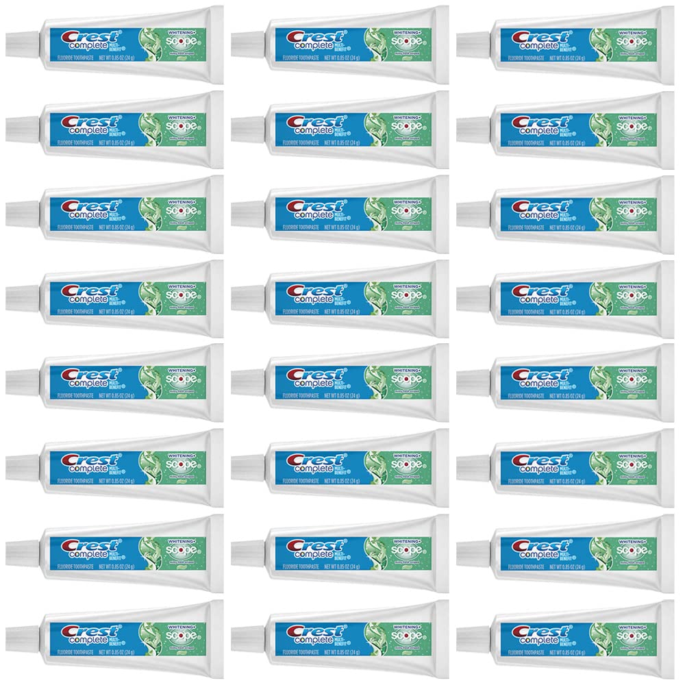 Crest Complete Whitening Scope Mint toothpaste travel size 0.85 oz (24 g) – pack of 24, image 1