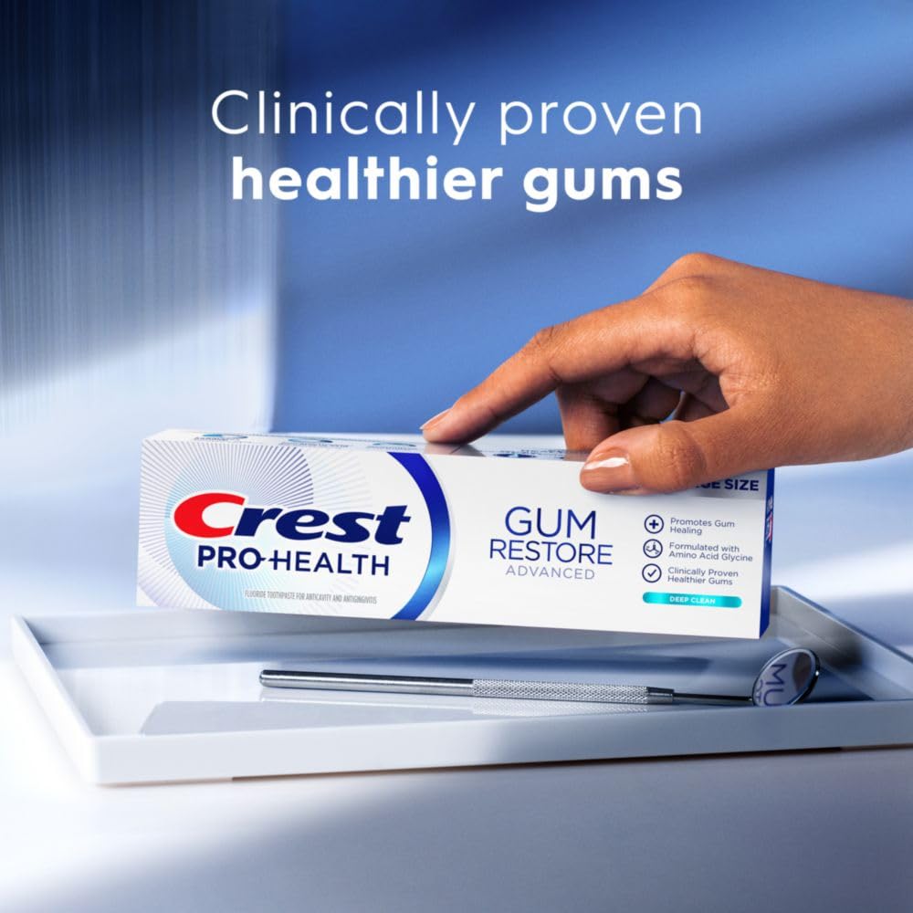 Packaging design of Crest Pro-Health Gum Restore toothpaste