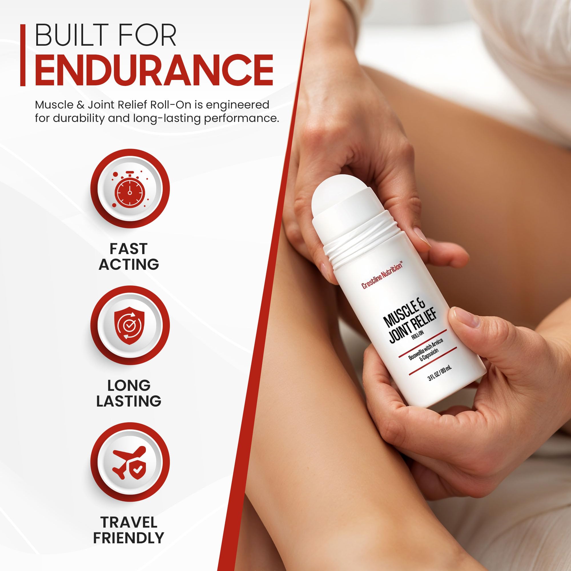 Top-down shot of Muscle & Joint Relief bottle with ingredients image