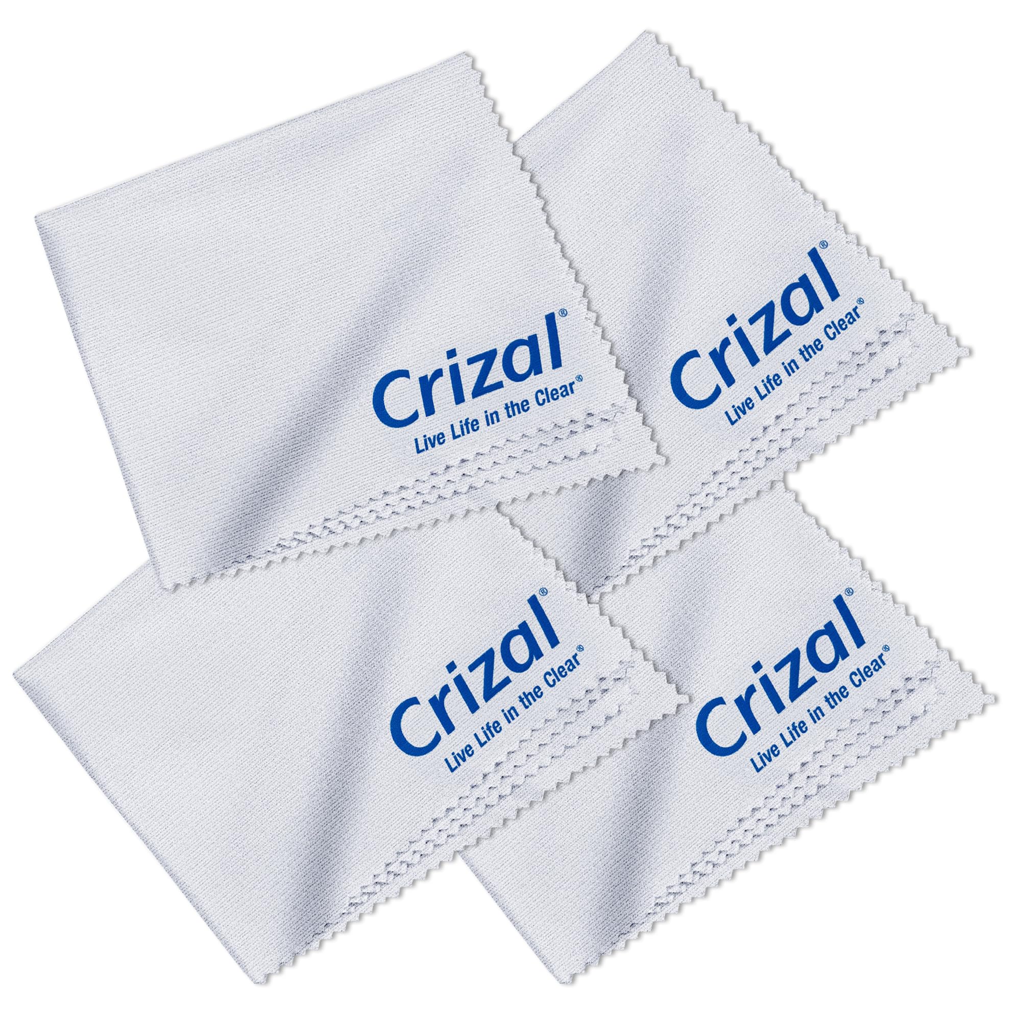 Crizal 4-pack microfiber cleaning cloths – hero image