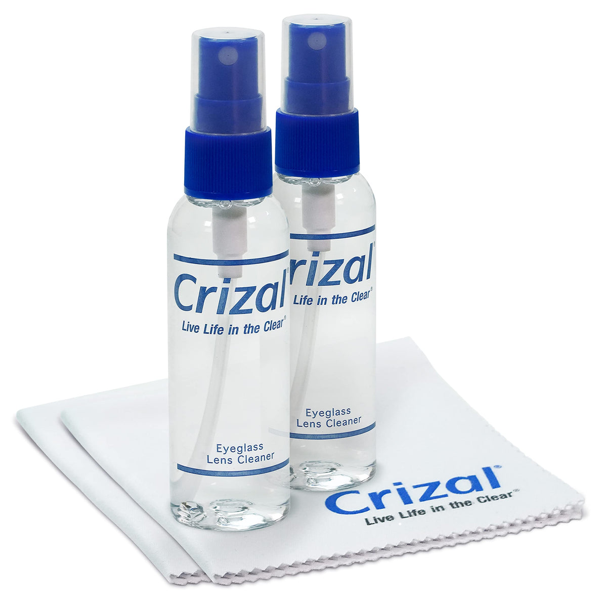 Crizal cleaning bundle including 2oz spray and microfiber cloth