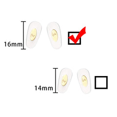 Cross-shaped plug-in/push-in nose pads for Ray-Ban sunglasses.