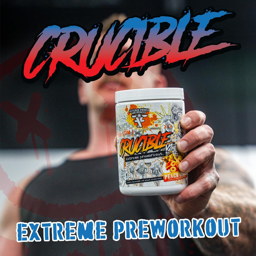 Nutritional panel of Crucible Pre-Workout powder