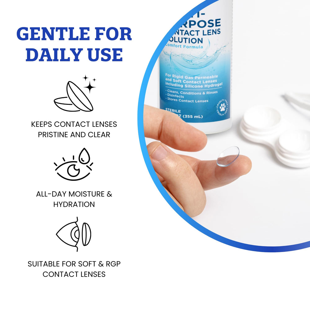 Sensitive eyes vegan contact lens solution branding