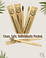 Biodegradable bamboo handle with soft bristles