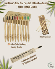 Close-up of color-coded bristles for easy family member identification
