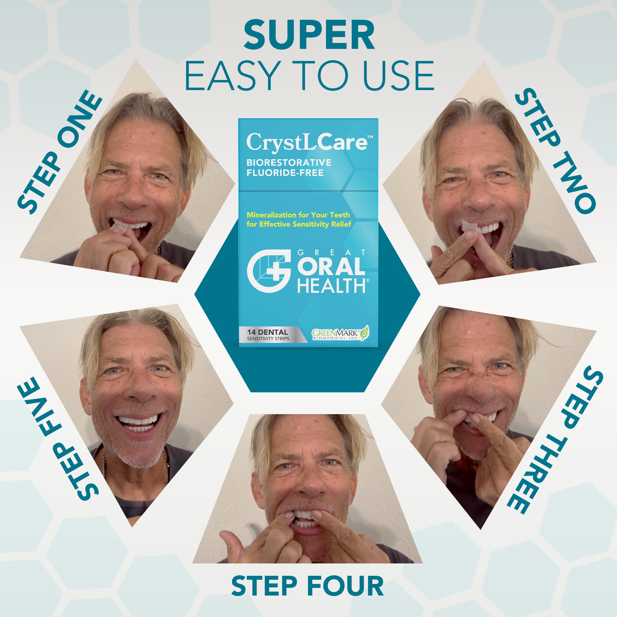 Person experiencing long-lasting relief from tooth sensitivity with CrystLCare