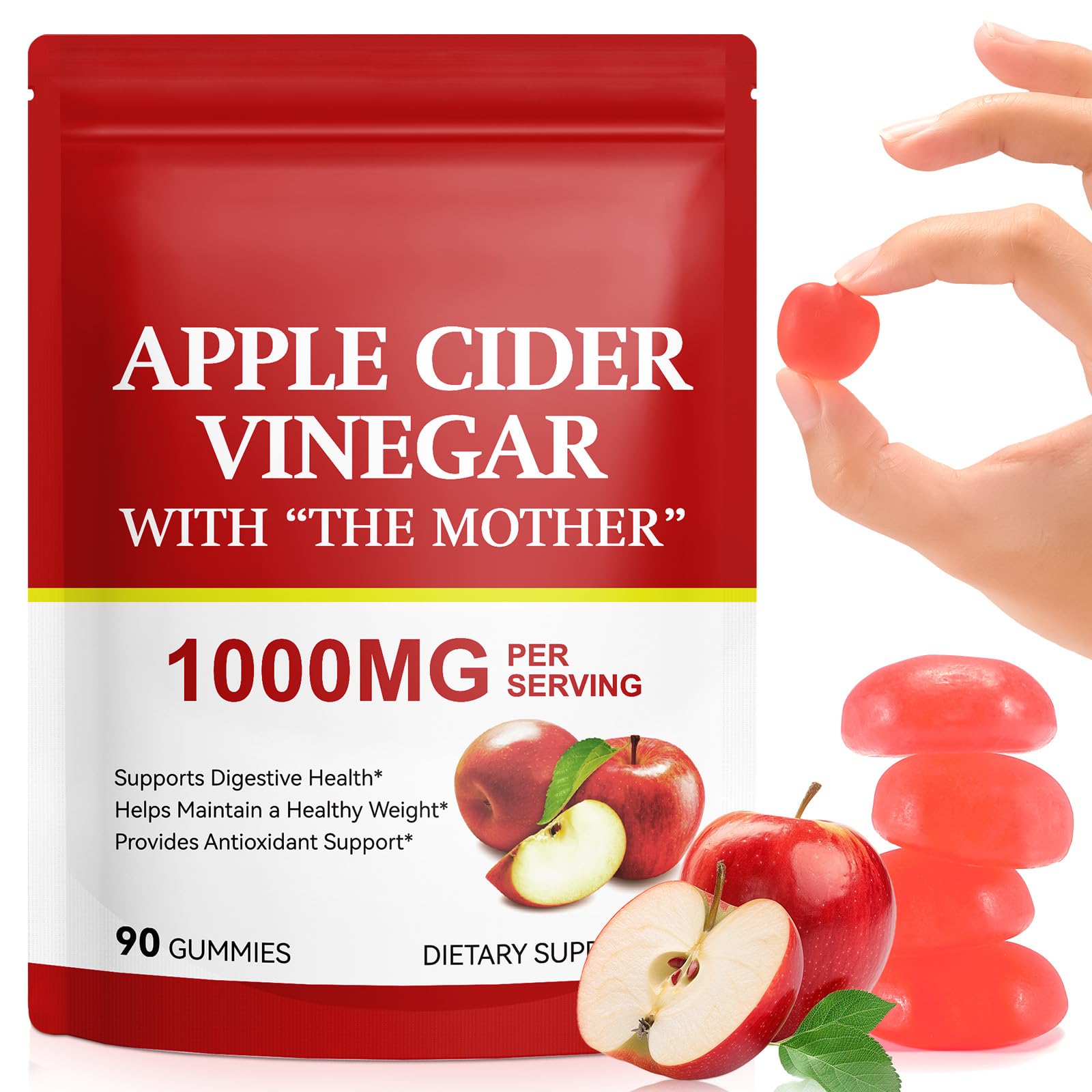 CSDLQNF ACV gummies bottle shows a tasty daily wellness option for digestion support.