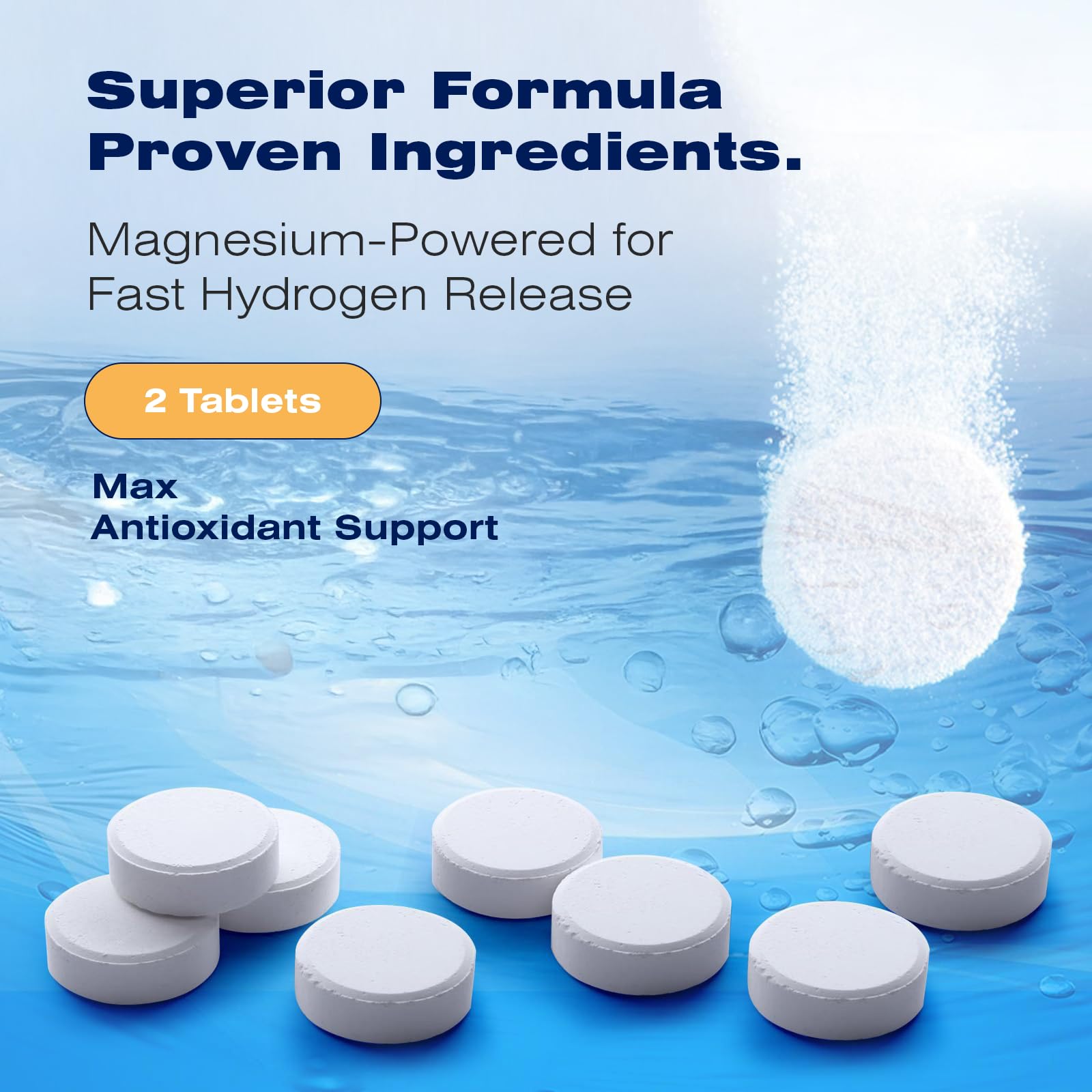 Hydrogen water being prepared in a glass