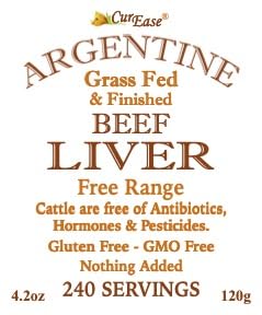 CurEase Beef Liver Powder jar opened with powder visible