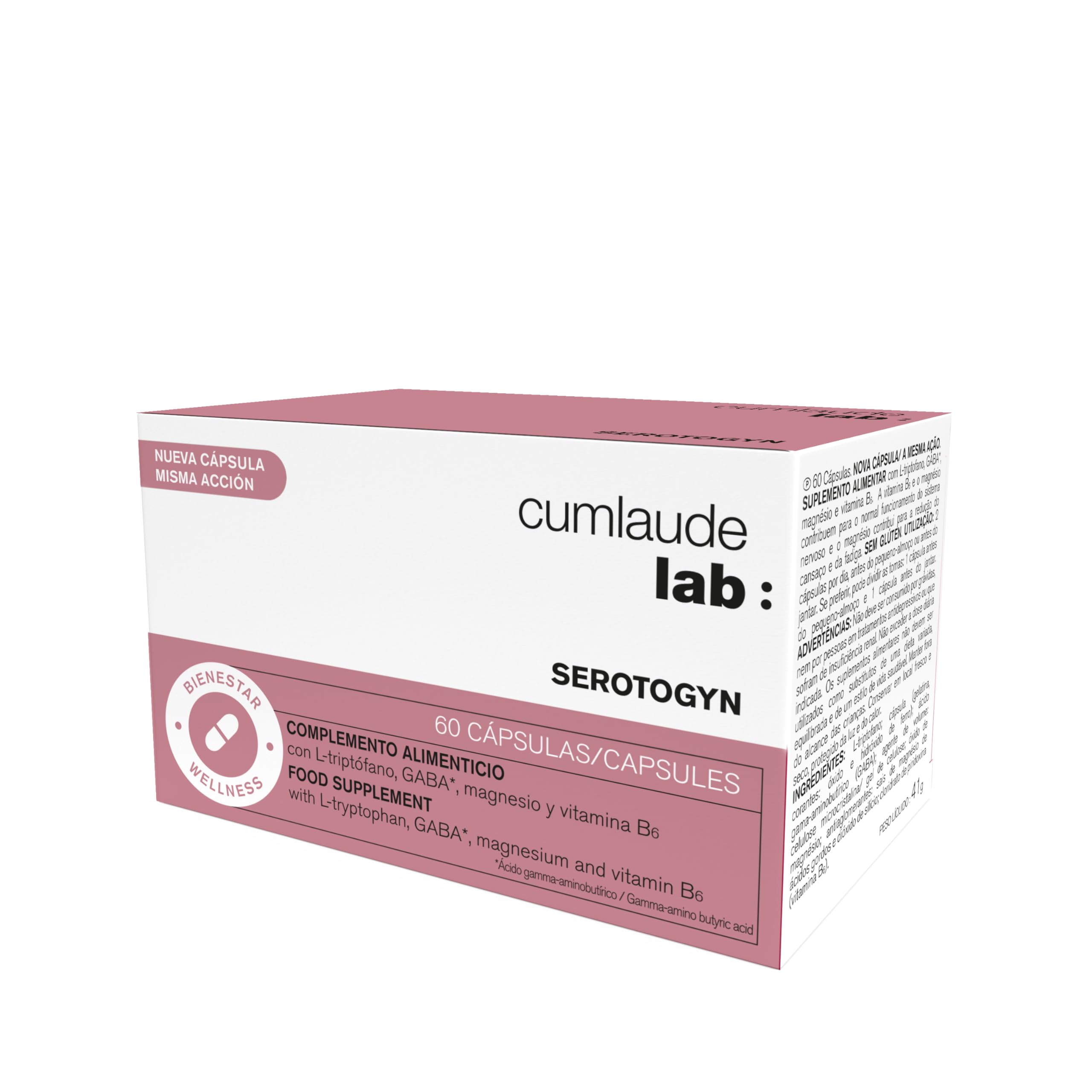 Serotogyn 60 capsules bottle by Cumlaude Lab