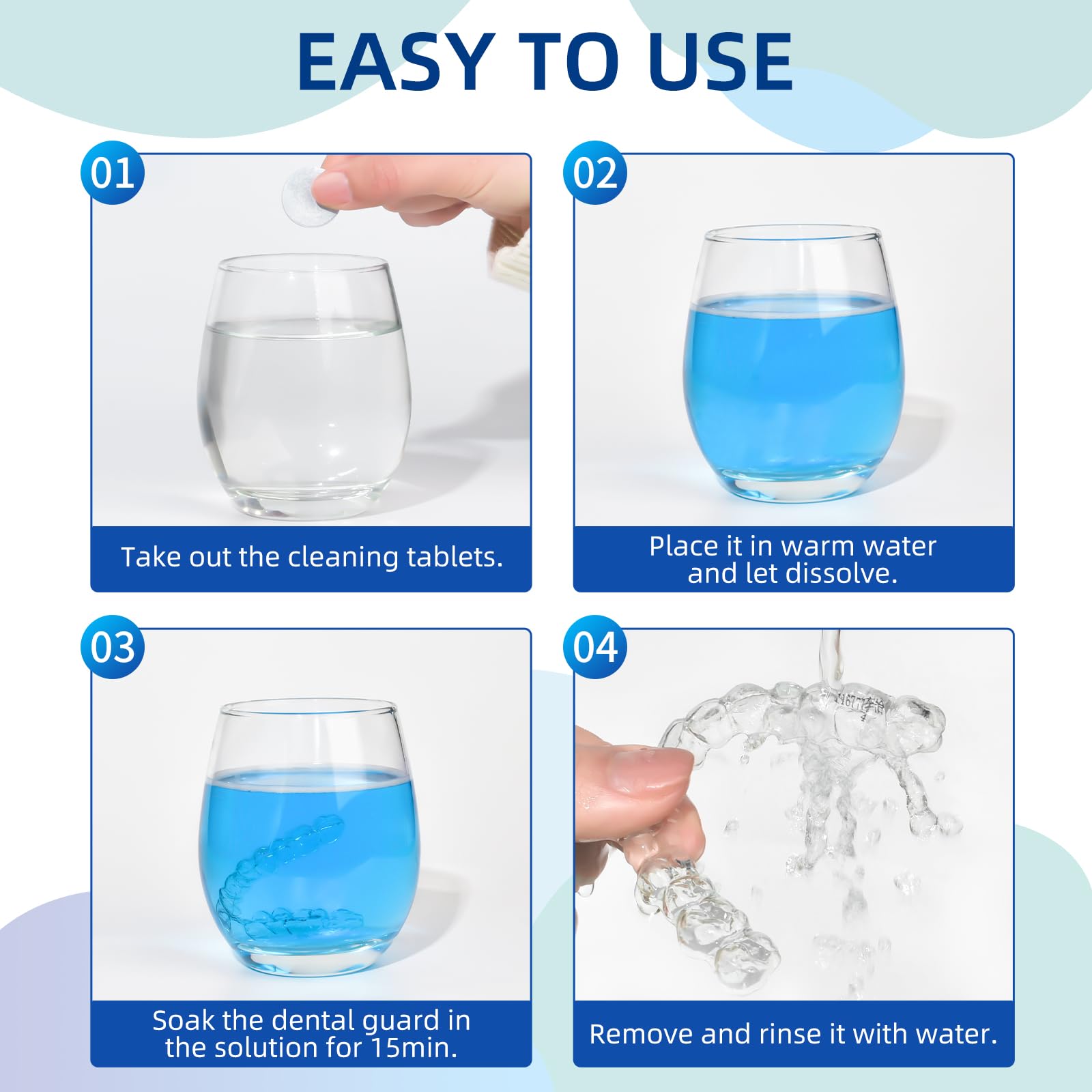 Tablets soaking cups and tableware for stain removal
