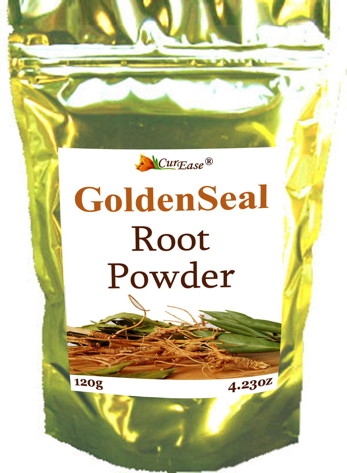 CurEase Goldenseal Root Powder bag and label