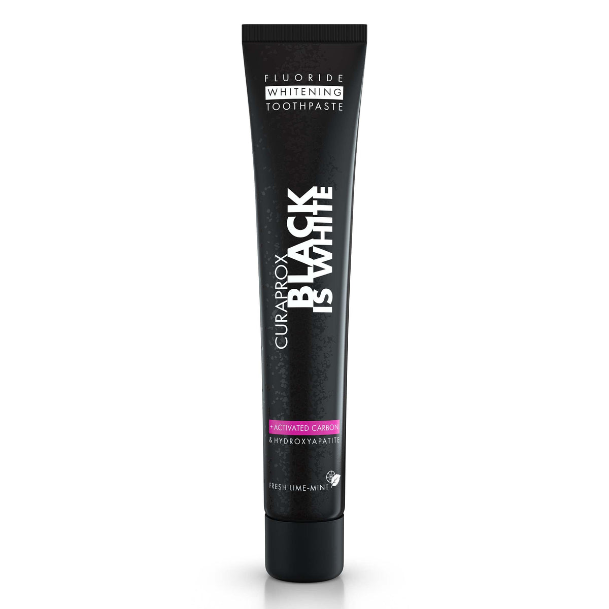 Product packaging of Curaprox Black is White toothpaste – 90 ml