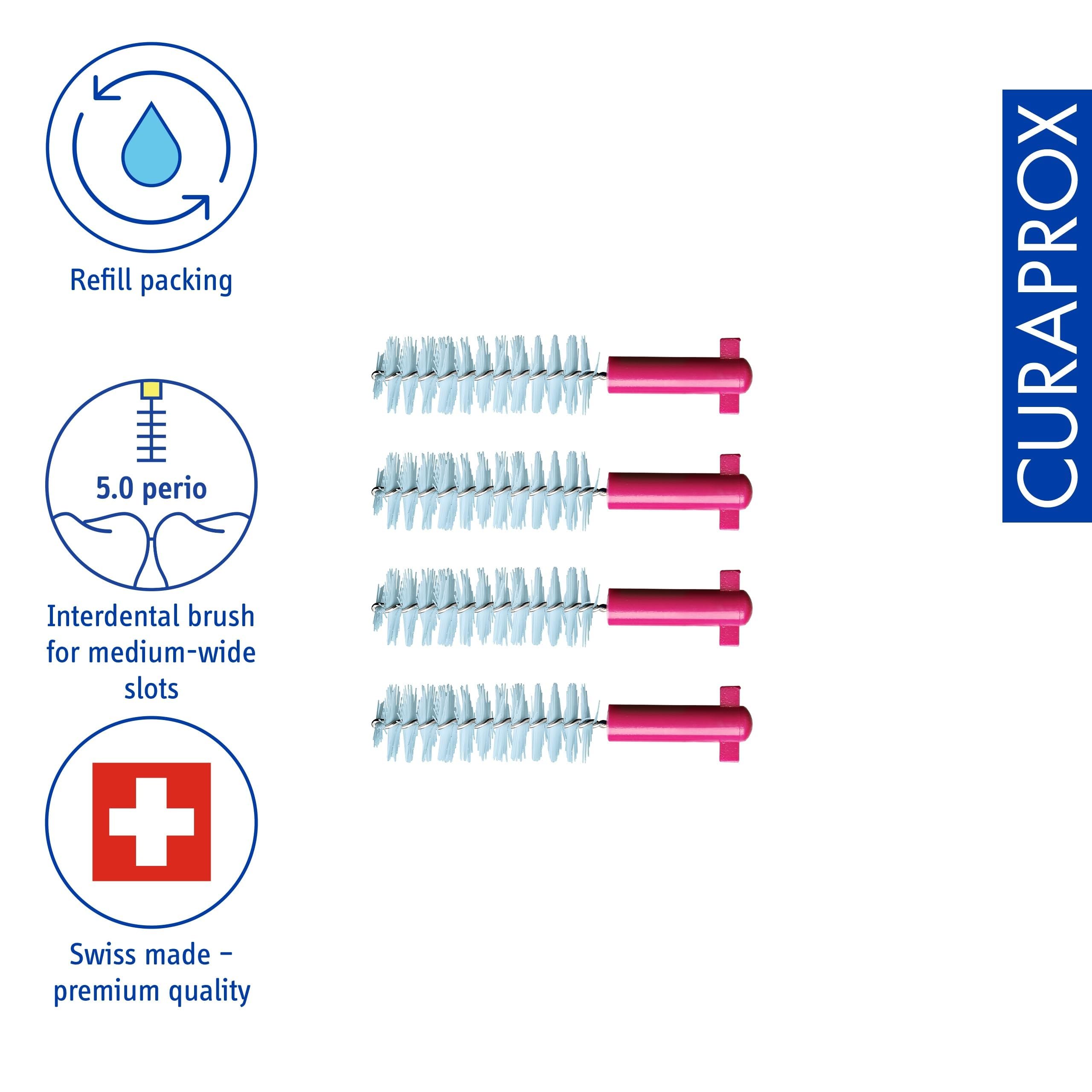 Close-up of ultra-fine interdental bristles for gentle cleaning