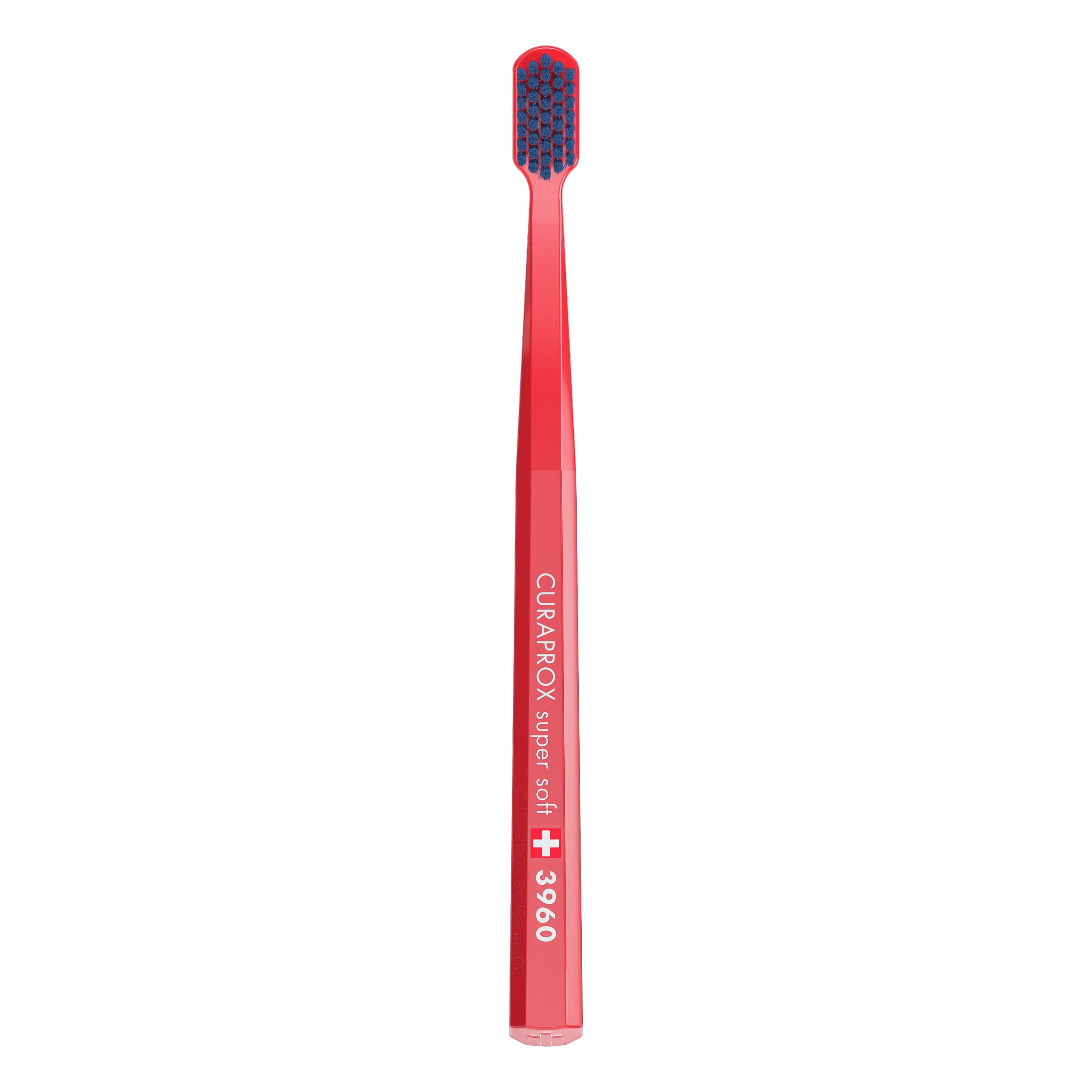 Curaprox CS 3960 Super Soft toothbrush with red/blue octagonal handle