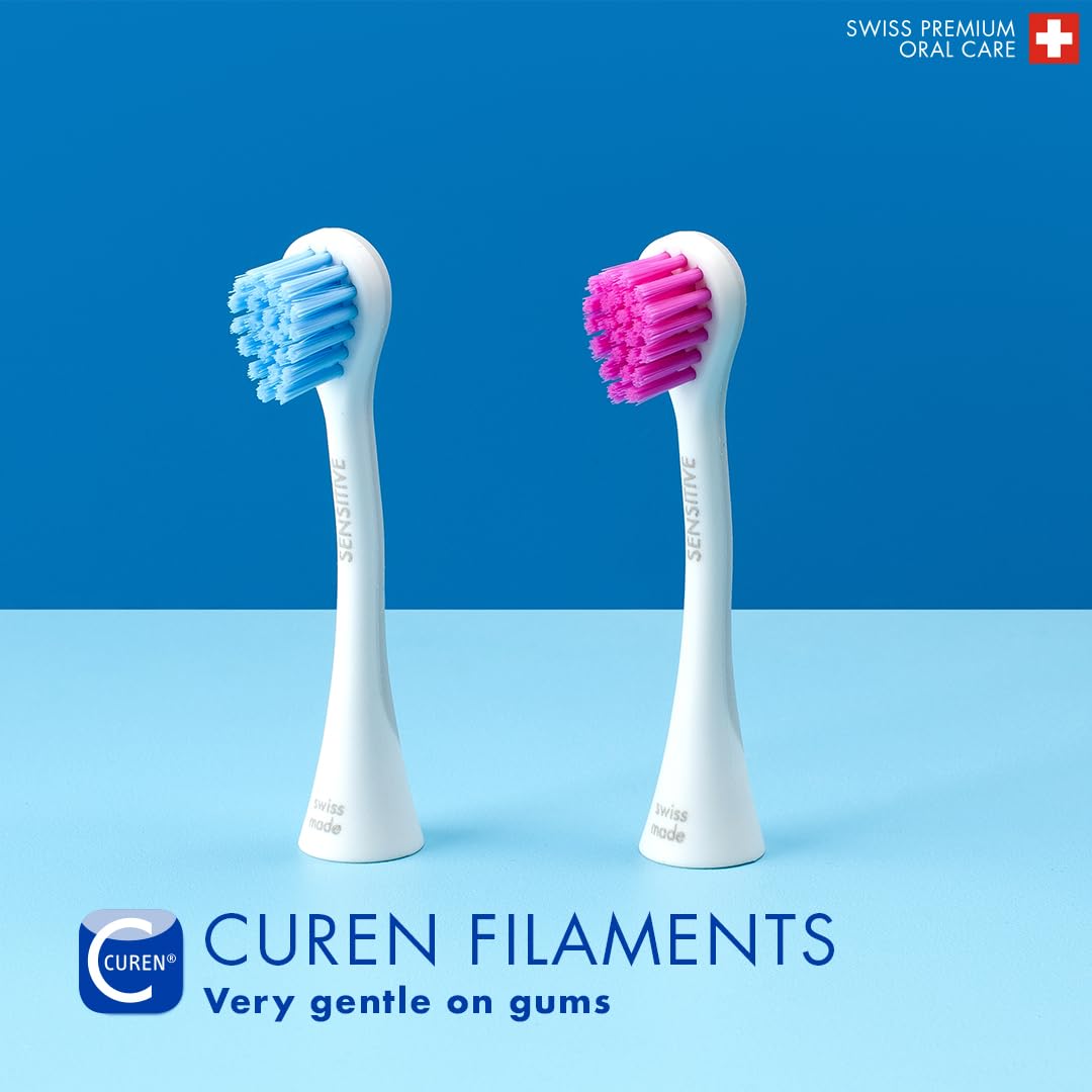 Droplet-shaped compact brush head design for precise brushing