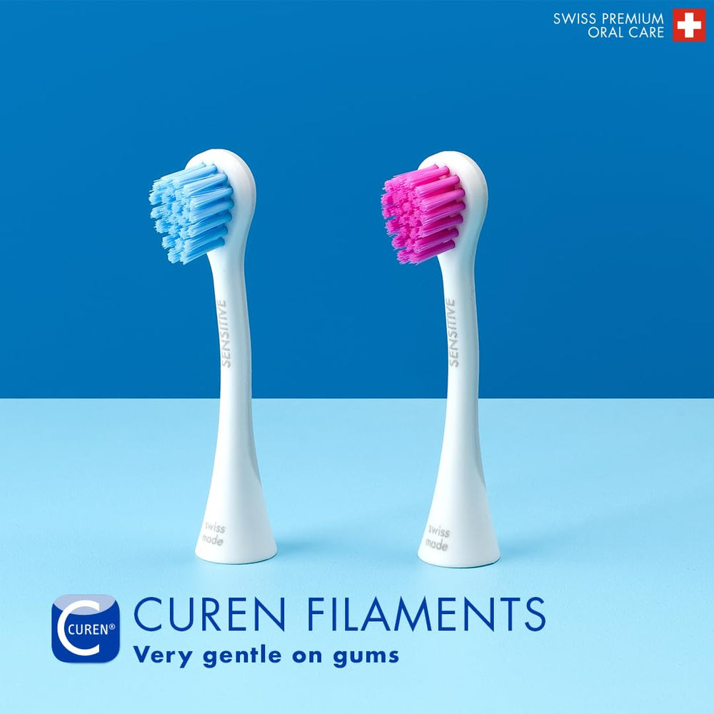 Droplet-shaped compact brush head design for precise brushing