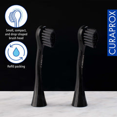 Drop-like brush head design for high-precision tooth-by-tooth cleaning