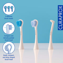 Power brush head for deep cleaning