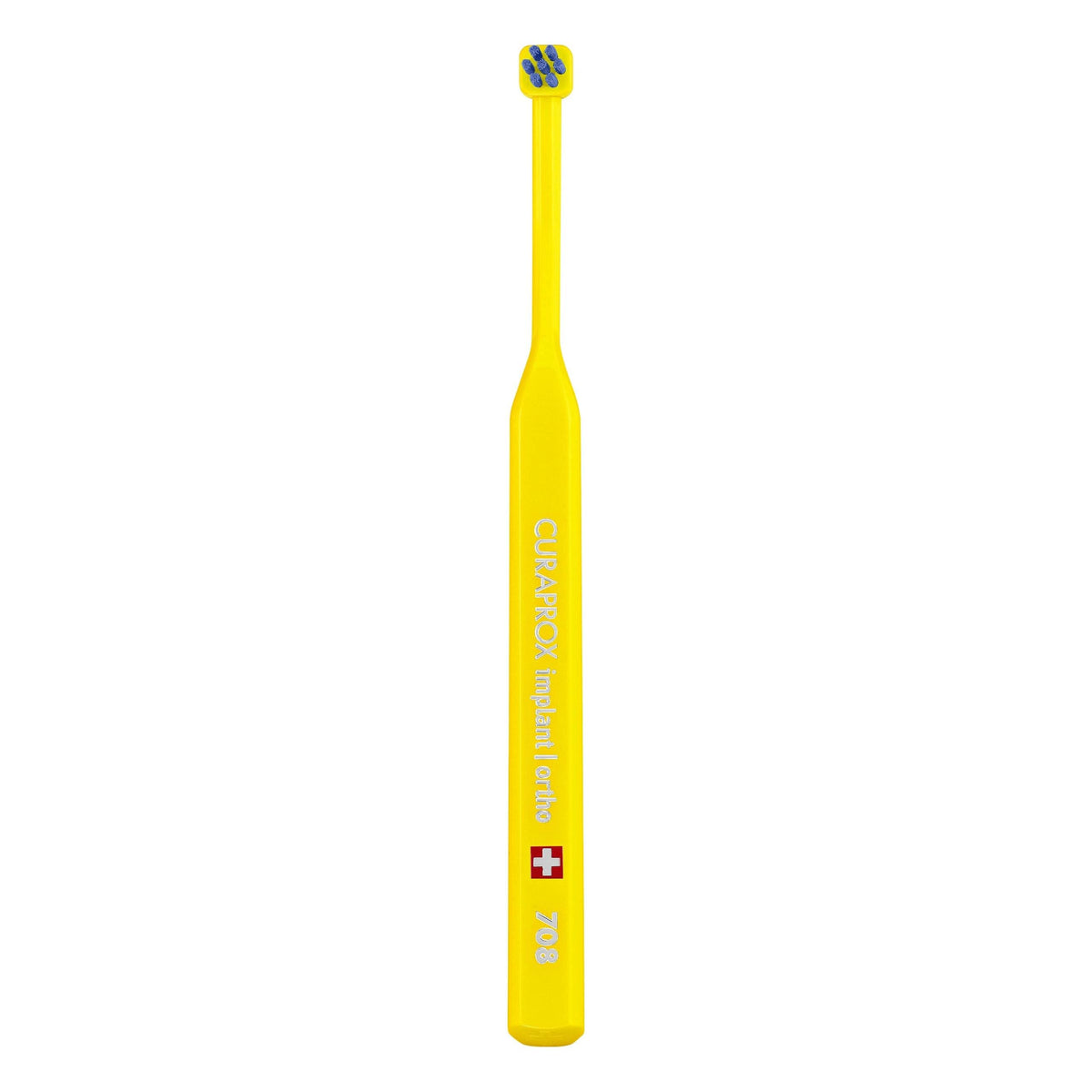 Curaprox implant toothbrush yellow blue compact head