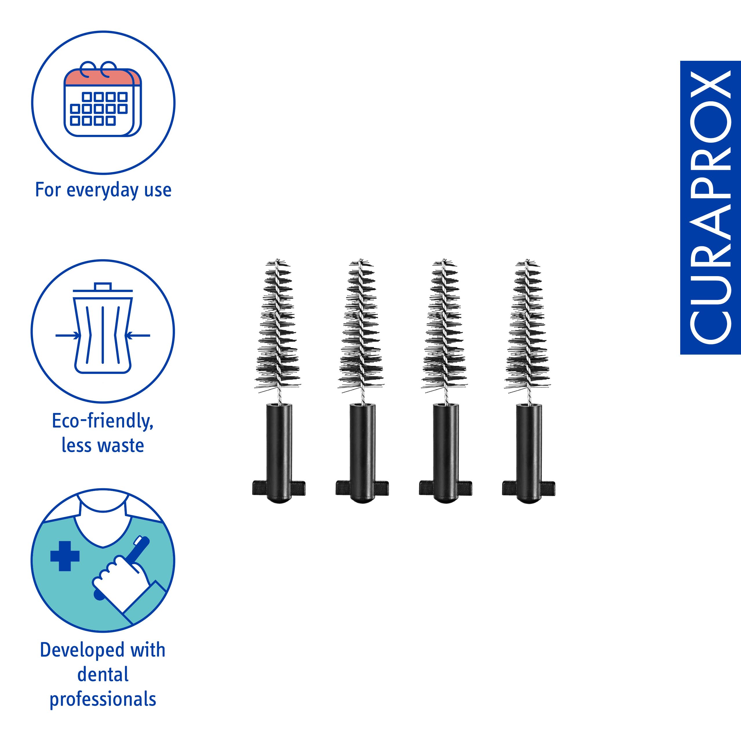 Swiss-made Curaprox interdental brush refills Carbon – Size S