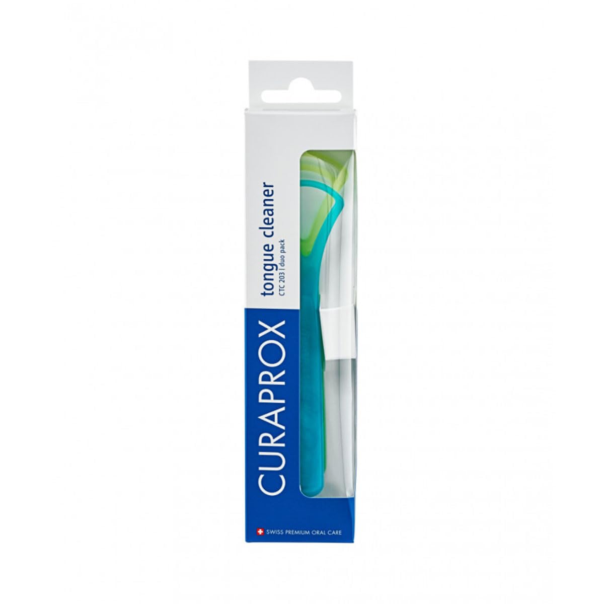 Curaprox Tongue Cleaner Set CTC 203 – two tongue cleaners, front view