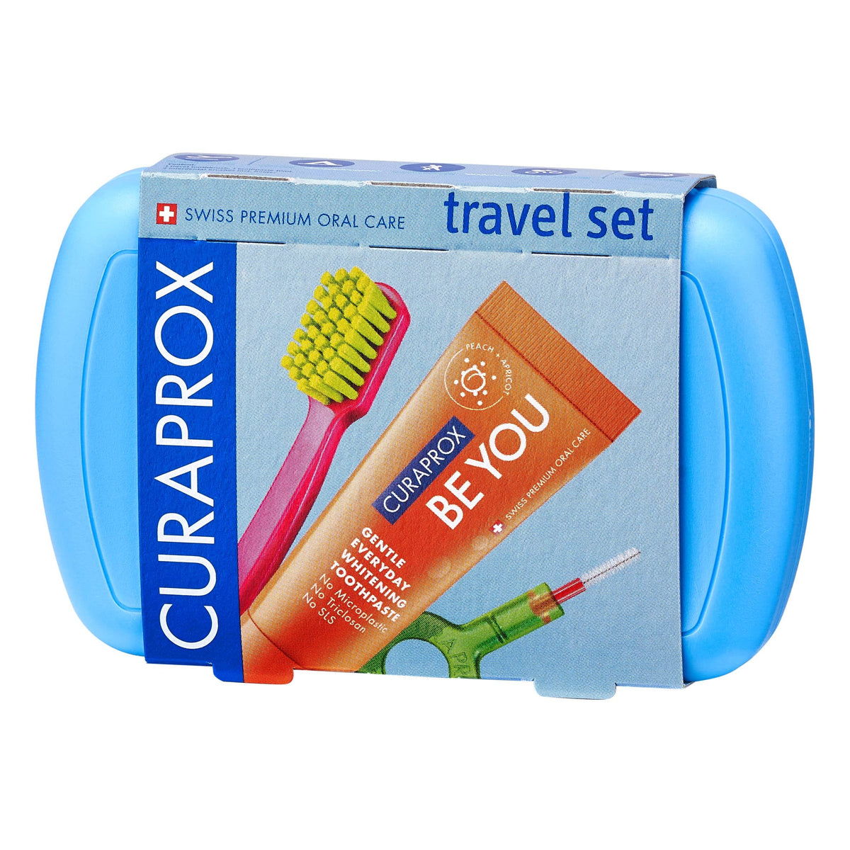Curaprox Travel Kit Blue with CS 5460 toothbrush and Be you toothpaste