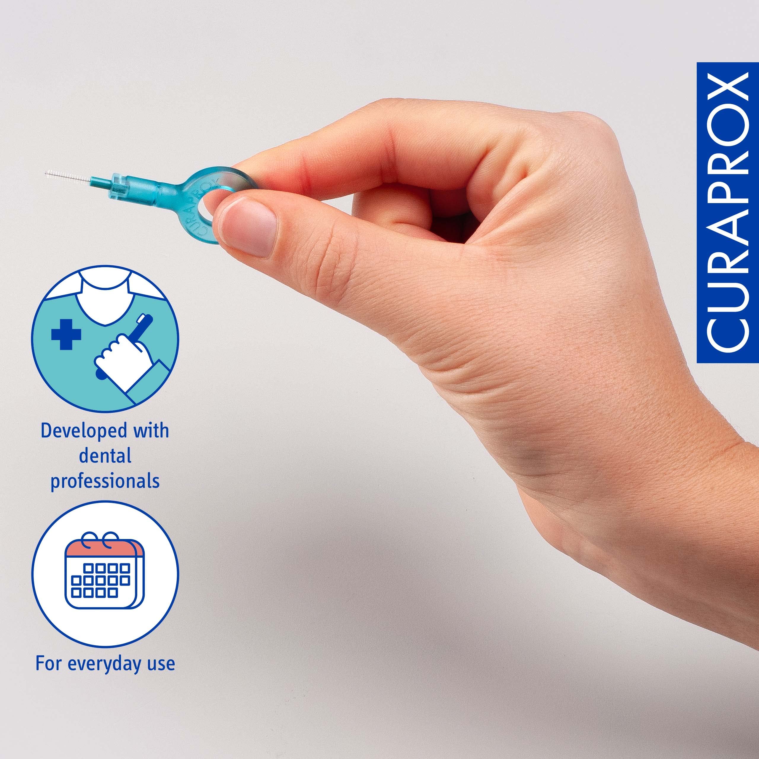 Curaprox interdental brushes with click replaceable tips