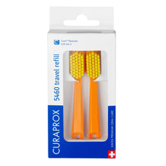 Curaprox CS 5460 travel toothbrush heads duo pack front view