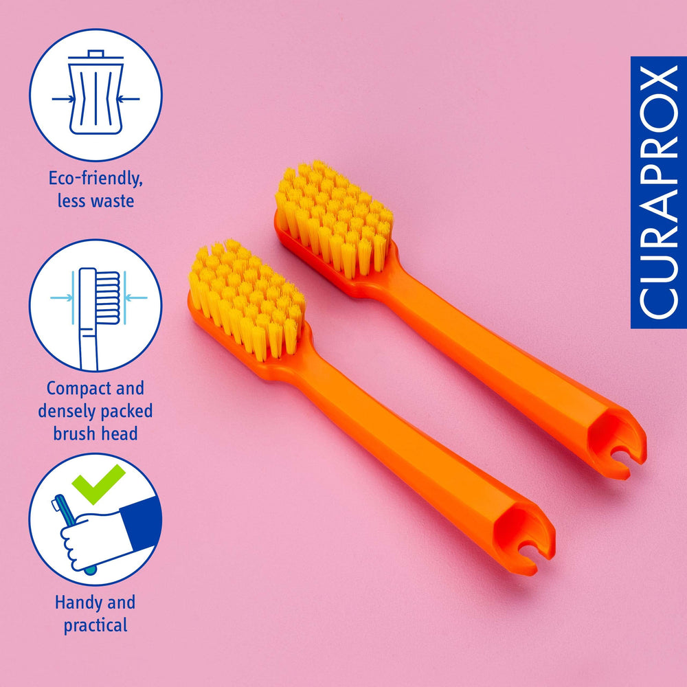 Duo-pack with orange design and branding