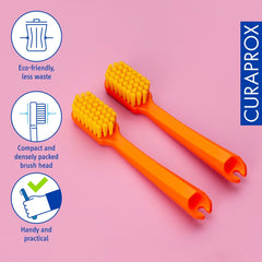 Duo-pack with orange design and branding