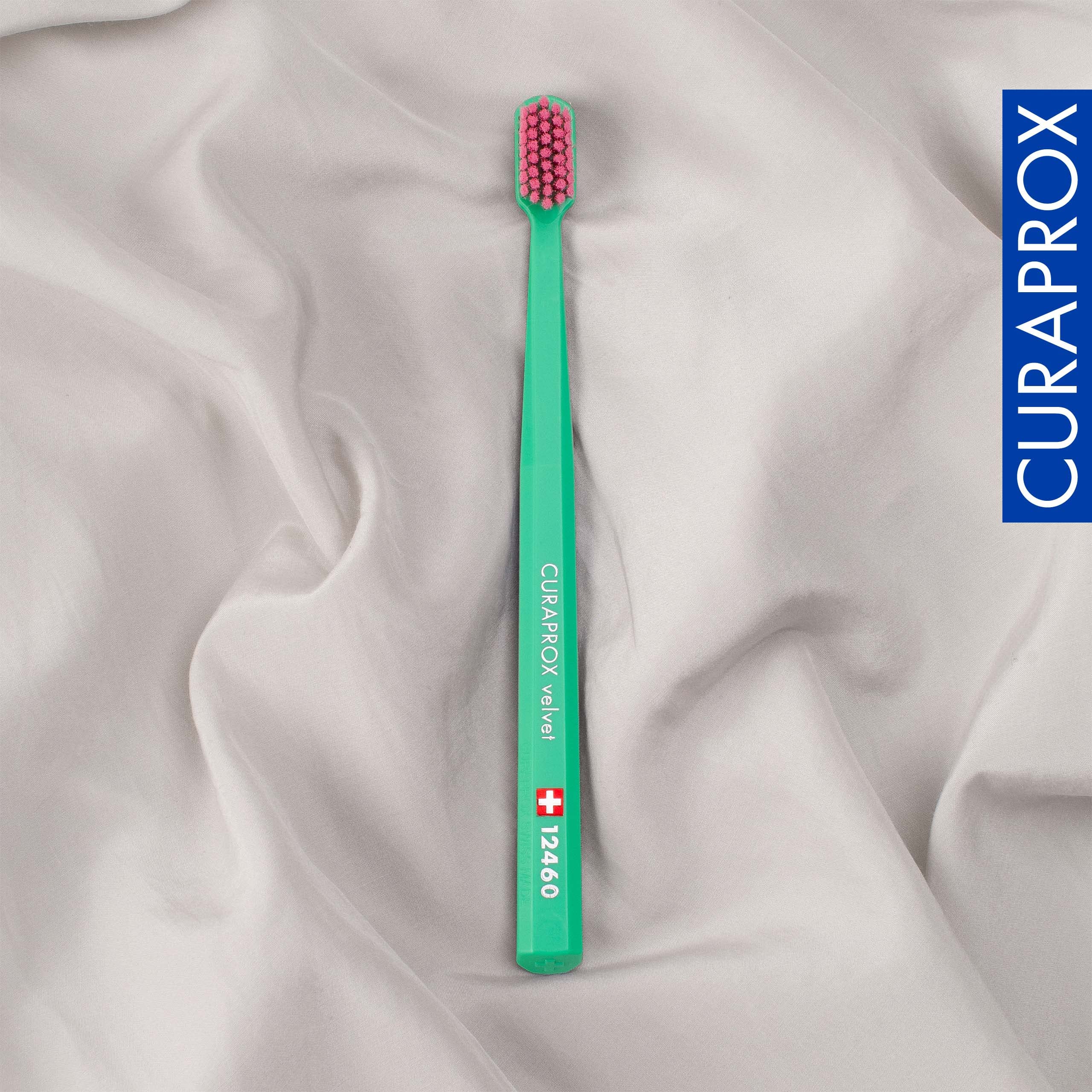 Swiss-made toothbrush showing BPA-free design