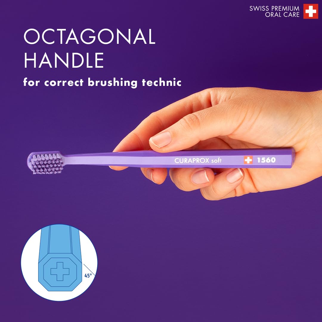 Gentle on gums with soft bristles