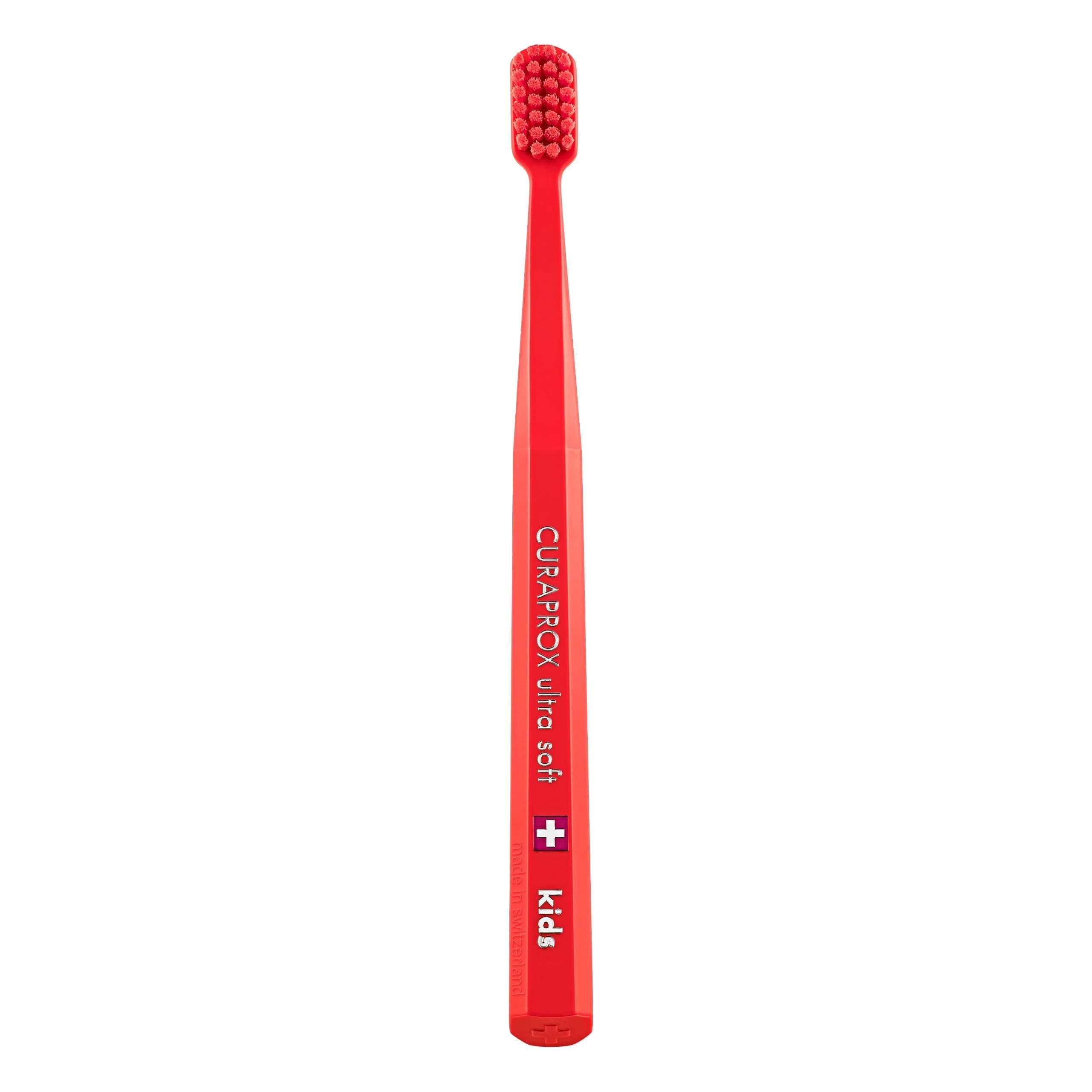 Curaprox CS Kids toothbrush red single-pack front view