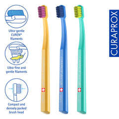Octagonal handle of Curaprox CS Smart Toothbrush