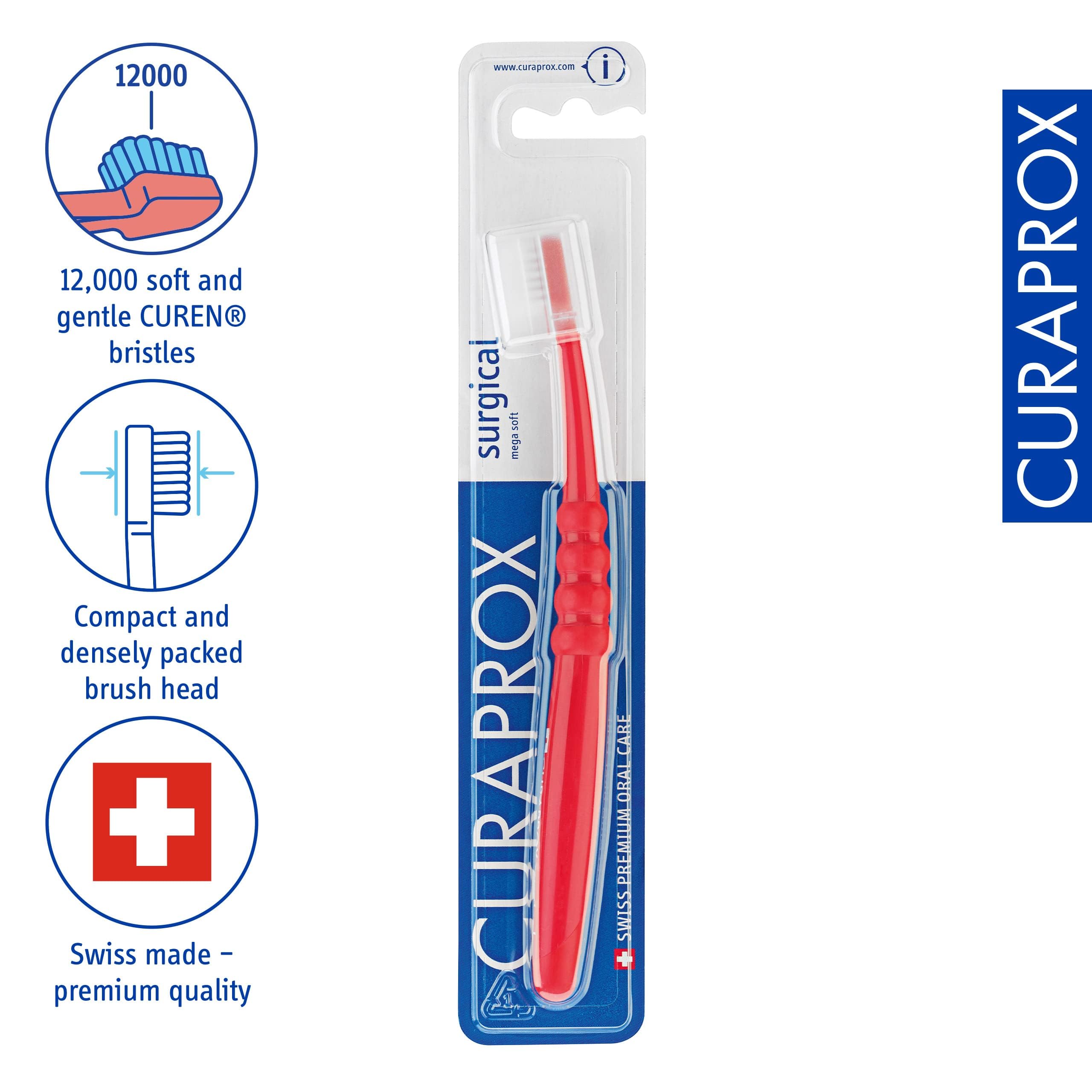 Close-up of ultra-soft Curen filaments on Curaprox CS Surgical Toothbrush