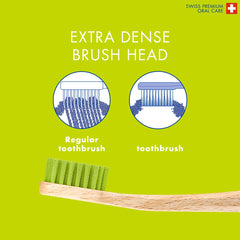 Close-up of the beech wood handle texture