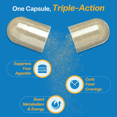 Dosage guidance showing two capsules in the morning and afternoon