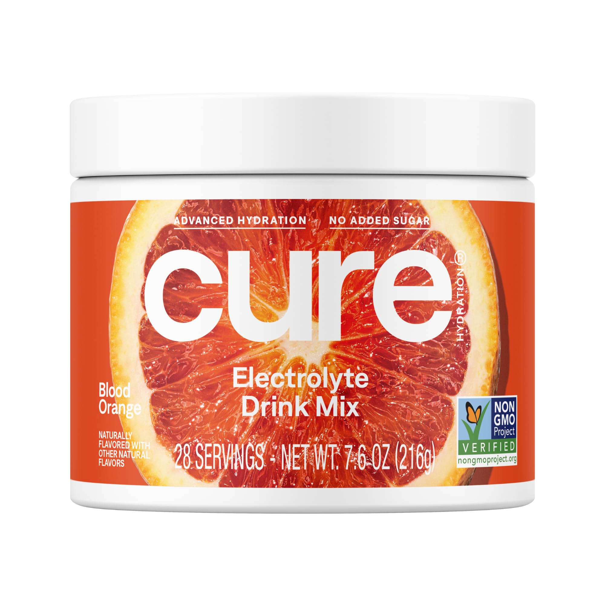 Front view of Cure Hydration Blood Orange jar